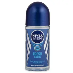 نیوا رول دئودرانت زیربغل نیوا مدل فرش اکتیو مردانه fresh active roll on nivea for men
