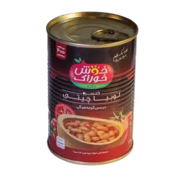 کنسرو خوراک لوبیا ساده 350گرم خوش خوراک 12عددی
