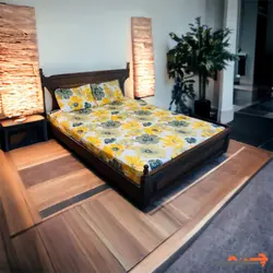 ملحفه کشدار دونفره طرح آفتابگردان (زرد) کد MT18035261