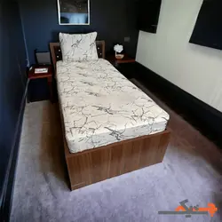 ملحفه کشدار تک نفره طرح راک (سفید) کد MT9034262