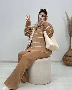 ست دو تیکه بلوز و شلوار لش فری سایز زنانه