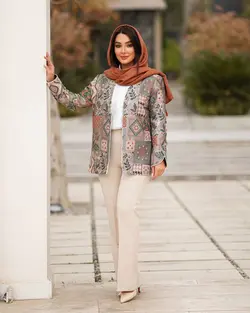 کت یقه هفت مغزی خورمجلسی  زنانه ژاگارد