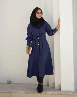 مانتو اداری دانشجویی بلند دیپلمات راه راه  زنانه