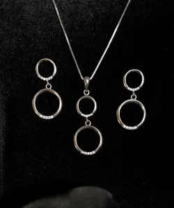 نیم ست نقره کد 322