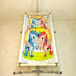 گهواره سنتی نوزاد ننومهر مدل اسب تک شاخ