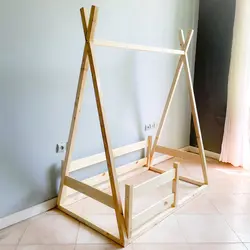 تختخواب کودک روستیک دکور مدل سرخپوستی