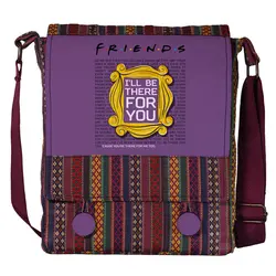 کیف رودوشی دخترانه چی چاپ طرح سریال Friends کد فرندز