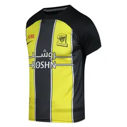 ست تیشرت و شلوارک ورزشی پسرانه طرح الاتحاد مدل بنزما2024