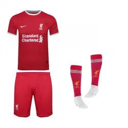 ست سه تکه لباس ورزشی پسرانه مدل لیورپول طرح محمد صلاح 2024