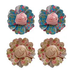 گیره مو دخترانه مدل گل کد 4 بسته 4 عددی
