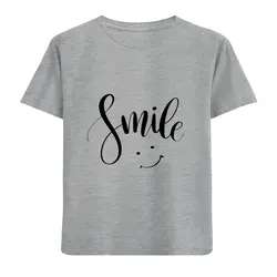 تی شرت آستین کوتاه دخترانه مدل D404 Smile