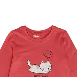 تی شرت آستین بلند دخترانه لوپیلو مدل پنبه ای کد 12823893