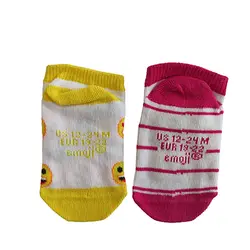 جوراب کالج دخترانه ایموجی مدل 1736 مجموعه 2 عددی