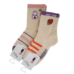 جوراب دخترانه مدل ویولت کد 05047 بسته 5 عددی