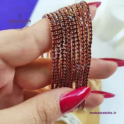 خریدو قیمت دستبند کشی نگین دار استیل دخترانه بدلیجات اکسسوری