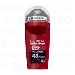 مام رول ضد تعریق مردانه 48 ساعته لورال مدل L’oréal Paris Men Expert Stop Stress حجم 50 میل - فروشگاه پاکو