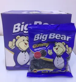 پاستیل big bear طرح raspberry ا ٨٠ گرمی
