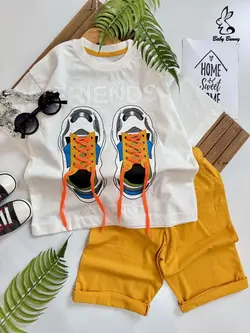 تیشرت شلوارک لش طرح کفش