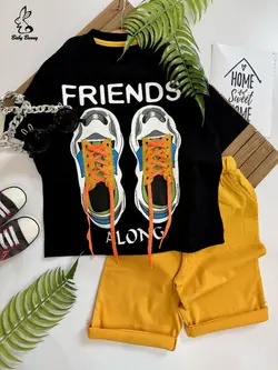 تیشرت شلوارک لش طرح کفش