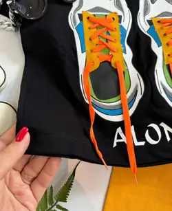 تیشرت شلوارک لش طرح کفش