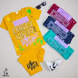 تیشرت وشلوارک اسپرت پسرانه نگین دار