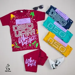 تیشرت وشلوارک اسپرت پسرانه نگین دار