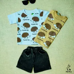 ست بیرونی پسرانه طرح جوجه تیغی