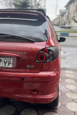 چراغ عقب اسپرت (خطر) پژو 206 هلا 2 حلقه (مشکی مات) - فروشگاه Sport-formol-1