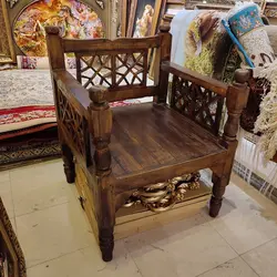 نیمکت چوبی تک نفره سنتی ROOS 01