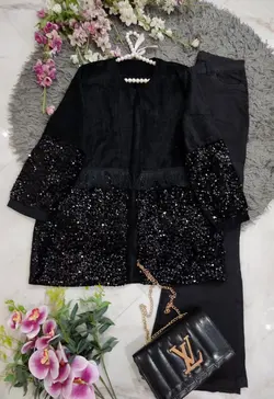 کت زنانه مخمل پولکی