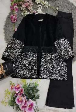 کت زنانه مخمل پولکی