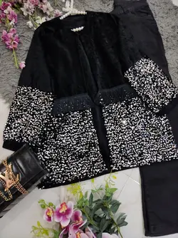 کت زنانه مخمل پولکی