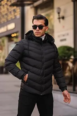 کاپشن مردانه بادی پر شده با خز برند ByTrend