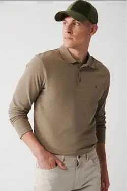 سویشرت مردانه پولو یقه 100% پنبه کد E001003 برند Avva