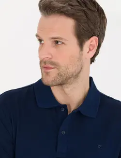 تی شرت پولو یقه باریک باریک آبی نای(ارسال مستقیم از ترکیه 7الی20روز کاری)