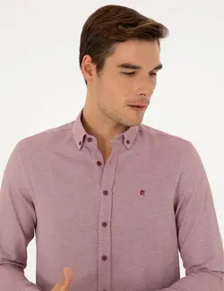 پیراهن آستین بلند Claret Red Slim Fit( ارسال مستقیم از ترکیه و تحویل ۷ الی ۲۰ روز کاری)