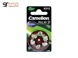 باتری سمعکی A312 بدون جیوه کارتی 6 عددی کملیون