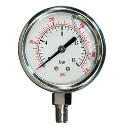 گیج فشار دستگاه تصفیه آب خانگی مدل روغنی بزرگ