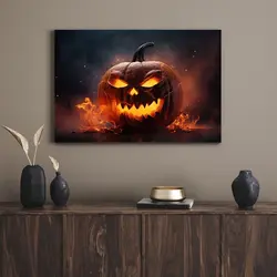 قیمت و خرید تابلو دکوراتیو کدو تنبل هالووین Halloween pumpkin - تابلو دکور