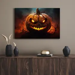 قیمت و خرید تابلو دکوراتیو کدو تنبل ترسناک scary pumpkin - تابلو دکور