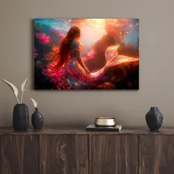 قیمت و خرید تابلو دکوراتیو فانتزی پری دریایی mermaid - تابلو دکور