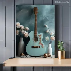 قیمت و خرید تابلو گیتار آبی blue guitar - تابلو دکور