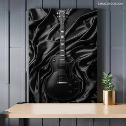 قیمت و خرید تابلو گیتار برقی مشکی Black electric guitar - تابلو دکور