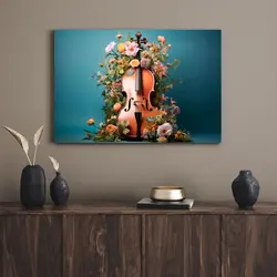 قیمت و خرید تابلو دکوراتیو مدرن ویولن violin - تابلو دکور