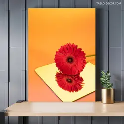 قیمت و خرید تابلو دکوراتیو مینیمال گل و سایه گل Flowers and flower shadows - تابلو دکور