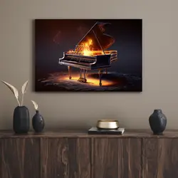 قیمت و خرید تابلو دکوراتیو مدرن پیانو 8 Piano - تابلو دکور