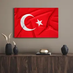 قیمت و خرید تابلو دکوراتیو پرچم ترکیه Flag of Türkiye - تابلو دکور