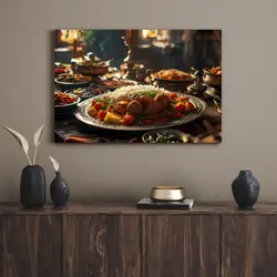 قیمت و خرید تابلو غذای خوشمزه delicious food - تابلو دکور