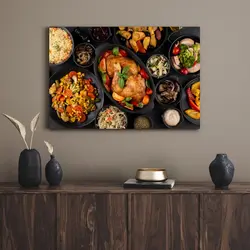 قیمت و خرید تابلو دکوراتیو غذای لذیذ delicious food - تابلو دکور