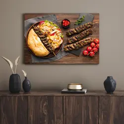 قیمت و خرید تابلو کباب Barbecue - تابلو دکور